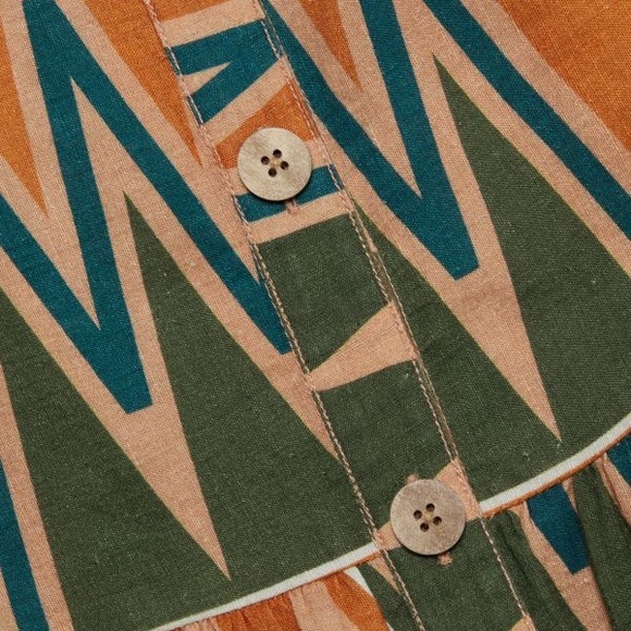 Veronica Beard NEW Tiffany Cropped Top Size L Multi Color Linen Cotton Blend - Picture 9 of 15